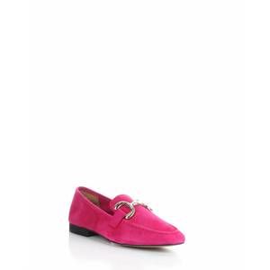 NEW BOS. & CO. women's macie suede slip-on shoes in fuchsia